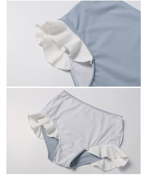 High Waist Ruffle Suit