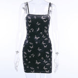 Short Black Butterfly Dress