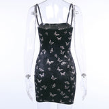 Short Black Butterfly Dress