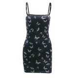 Short Black Butterfly Dress