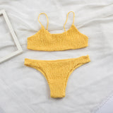 Pleated Stretch Bikinis