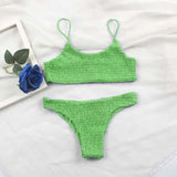 Pleated Stretch Bikinis