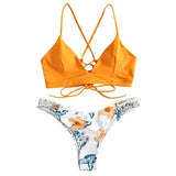 Tropical Cutout Bikini