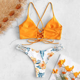 Tropical Cutout Bikini