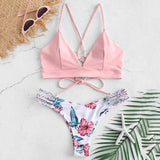 Tropical Cutout Bikini