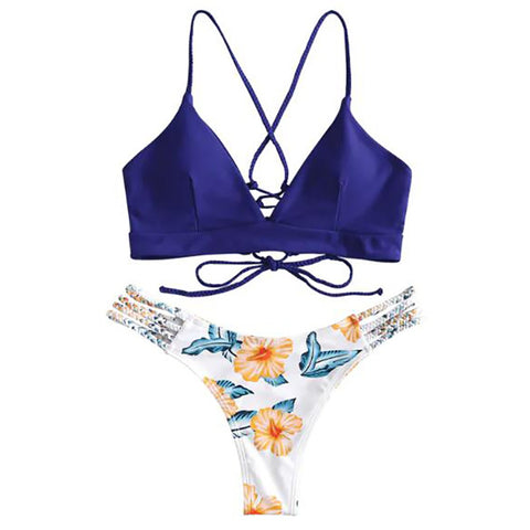 Tropical Cutout Bikini