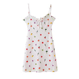 White Fruit Matching Dress Set