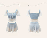 Light Blue Ruffle Suit