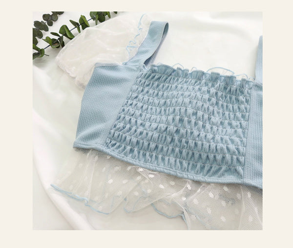 Light Blue Ruffle Suit