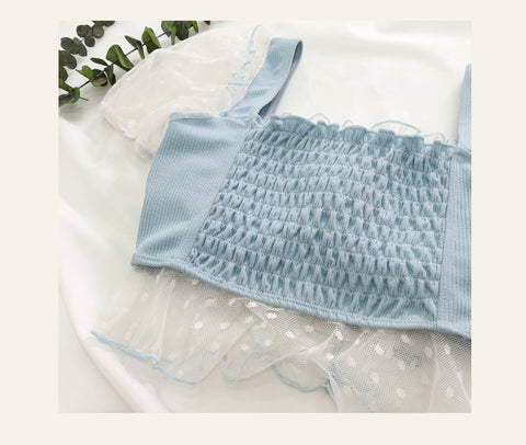 Light Blue Ruffle Suit