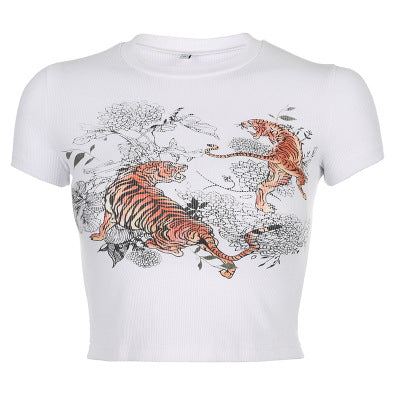 Tiger Print Crop Top