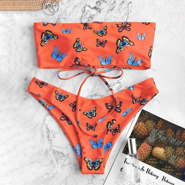 Butterfly Print Bikini