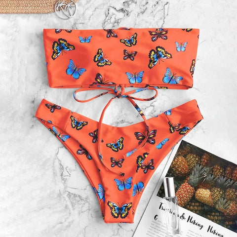 Butterfly Print Bikini