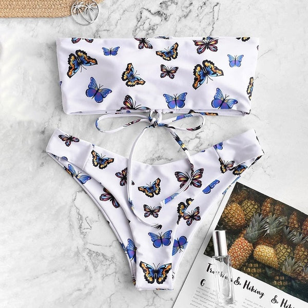 Butterfly Print Bikini