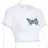 Blue Butterfly Top