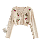 Knitted Floral Cardigan