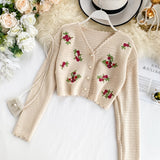 Knitted Floral Cardigan