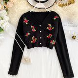 Knitted Floral Cardigan