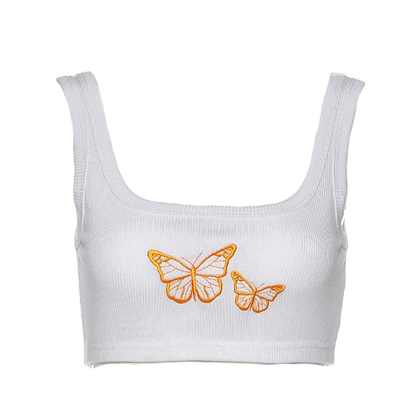 Butterfly Embroidery Top