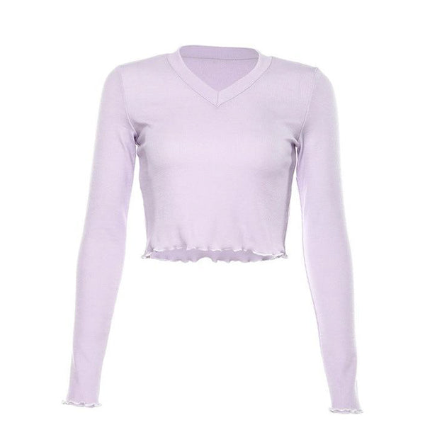 Lavender Ruffle Top