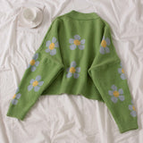 Flower Knit Cardigan Top