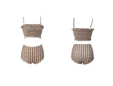 Two Pieces Plaid Bandeau Bikini