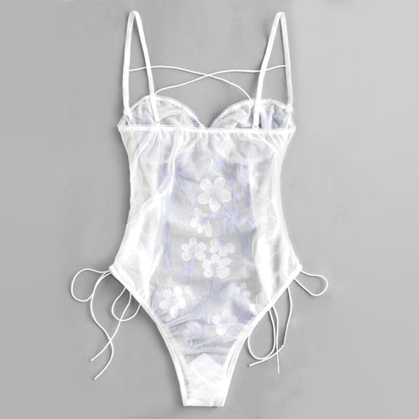 Embroidered Lace One-Piece