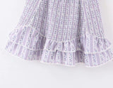 Lace Trim Floral Print Skirt