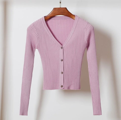 Light Knitted Cropped Sweater